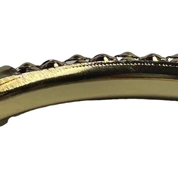 Vintage Gold Plated Metal Bangle Bracelet Intricate Design Womenu Elegant Fashi - Picture 4 of 6
